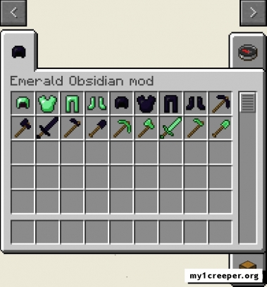 Мод emerald and obsidian tools для minecraft 1.7.10