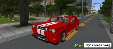 Мод на спортивную машину для minecraft pe 1.0 sport car mustang. Скриншот №1