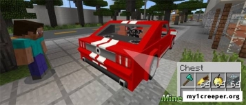 Мод на спортивную машину для minecraft pe 1.0 sport car mustang. Скриншот №3