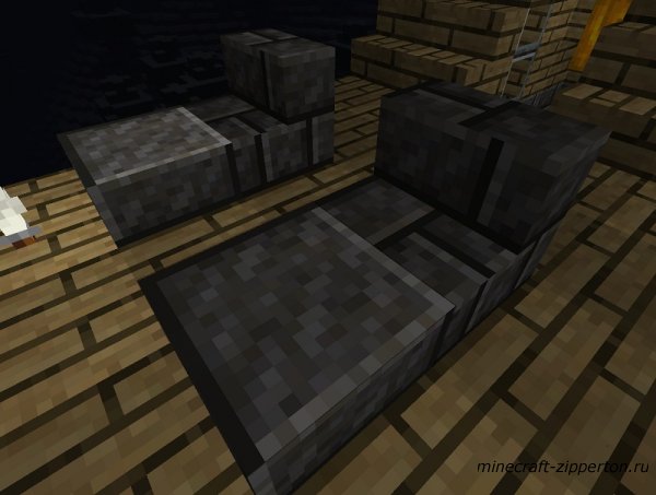 Стол, кровать, скамейка, шезлонги, стулья в MineCraft