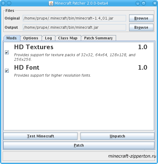 Скачать MCPatcher HD v2.4.1 [1.3.1]