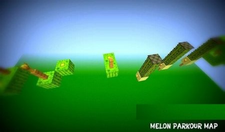 Паркур карта Melon Sprint для Майнкрафт