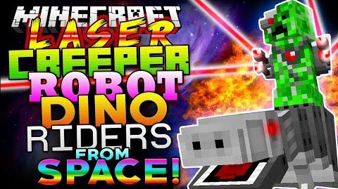 Laser Creeper Robot Dino Riders Mod 1.7.10