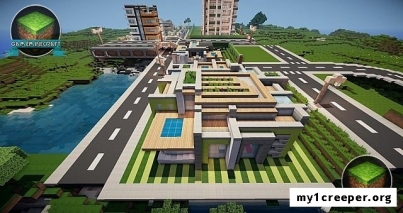 Minecraft современный дом  [1.7.9]. Скриншот №1