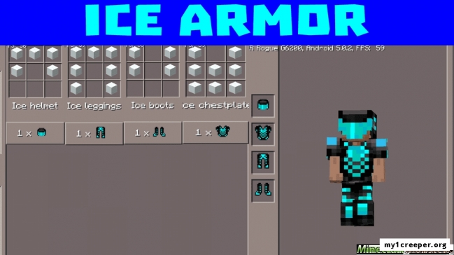 Мод especial armor mod для minecraft pe 1.0 0.17.0. Скриншот №4