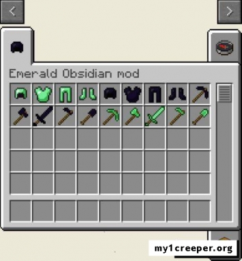 Emerald and obsidian tools мод для minecraft 1.8. Скриншот №1