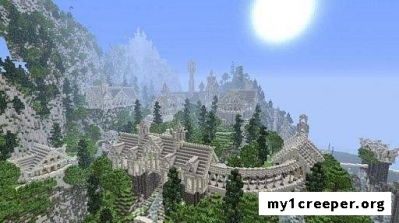 The valley of imladris – rivendell карта для minecraft. Скриншот №1