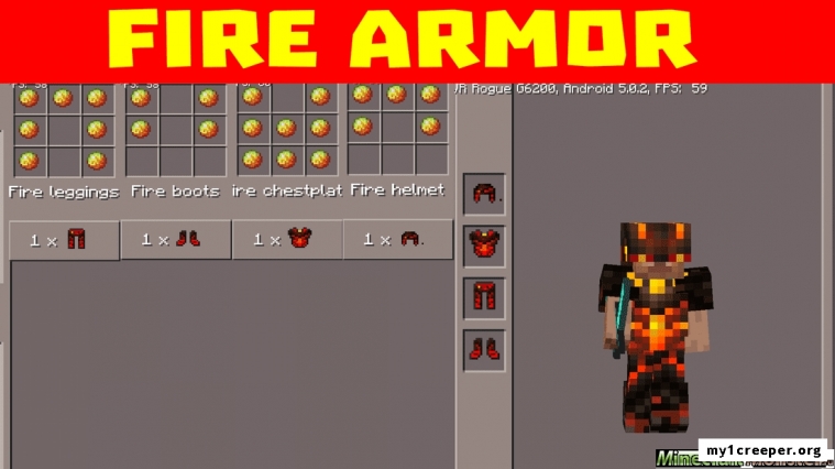 Мод especial armor mod для minecraft pe 1.0 0.17.0. Скриншот №2