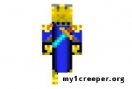 Golden blue knight скин для minecraft. Скриншот №2