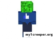 Facebook and creeper inside скин для minecraft. Скриншот №2