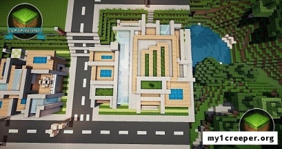 Minecraft современный дом  [1.7.9]. Скриншот №4