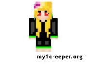 Kriper girl - девушка крипер скин для minecraft. Скриншот №1