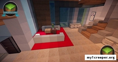 Minecraft современный дом  [1.7.9]. Скриншот №6