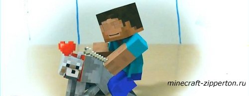 Стив и Волк (Minecraft Animation) [видео]