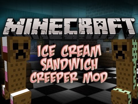 The Ice Cream Sandwich Creeper Mod 1.8 скачать